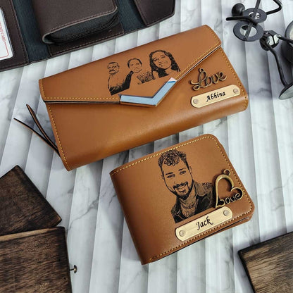 Ladies Sketch Wallet  – Personalized Leather Wallet for Women